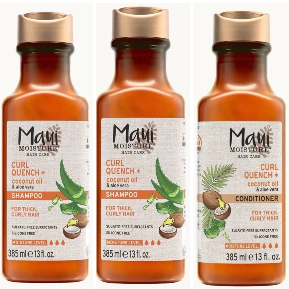 Maui Moisture Curl Quench + Coconut Oil Two Shampoo and One Conditioner